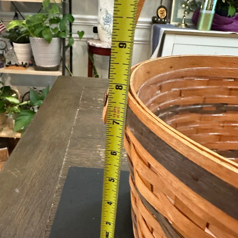 Longaberger Traditions 1995 Vintage Family Basket Folding Handles Large W/ Liner